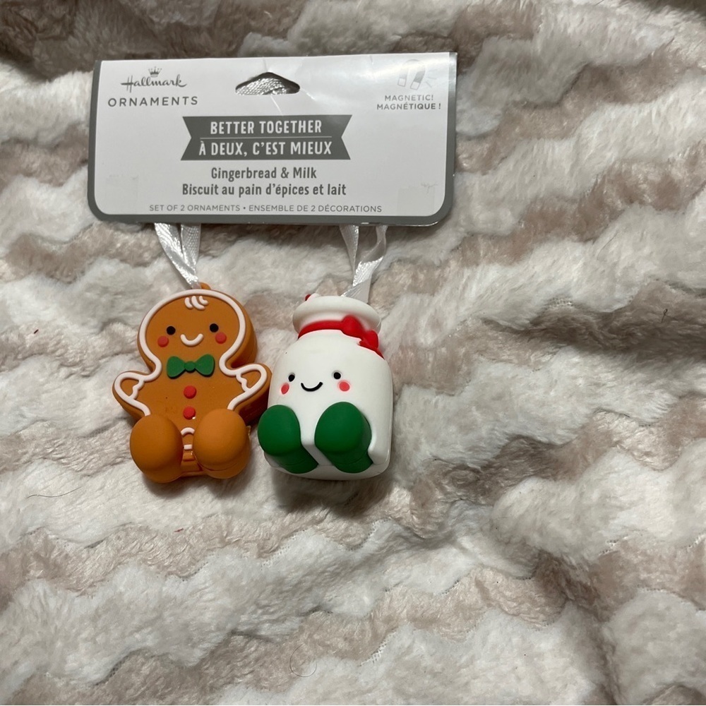 Hallmark better together milk and cookies magnet ornament